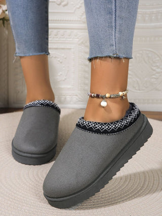 Round Toe Platform Slippers - Post & Poppy
