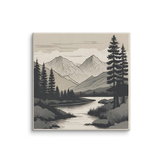 Mountain Serenity Canvas Wall Art - Post & Poppy