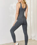 Zenana Ribbed V - Neck Sleeveless Jumpsuit - Post & Poppy