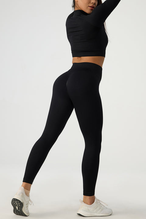 Quarter Zip Top and High Waisted Leggings Active Set