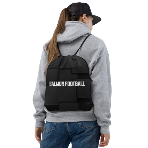 Salmon Football Drawstring Bag