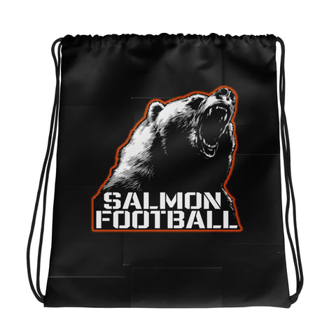 Salmon Football #1 Drawstring bag