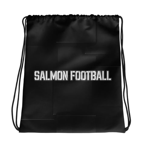 Salmon Football Drawstring Bag