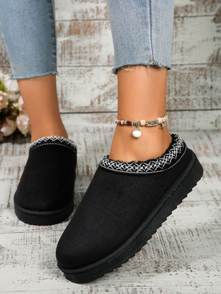 Round Toe Platform Slippers - Post & Poppy