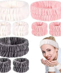 2/3Pcs Bow Headband Wristband Set Towel Elastic Soft Washing Face Shower Make up Yoga Sports Skincare Headband for Women Girls - Post & Poppy