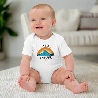 "Little Explorer" Baby Onesie – 100% Certified Organic Cotton Bodysuit - Post & Poppy