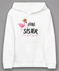 Little Sister Kids Hoodie – Flamingo Graphic Fleece Sweatshirt - Post & Poppy