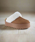 Weeboo Thick Bottom Fur Trim Snow Slippers - Post & Poppy