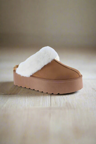 Weeboo Thick Bottom Fur Trim Snow Slippers - Post & Poppy