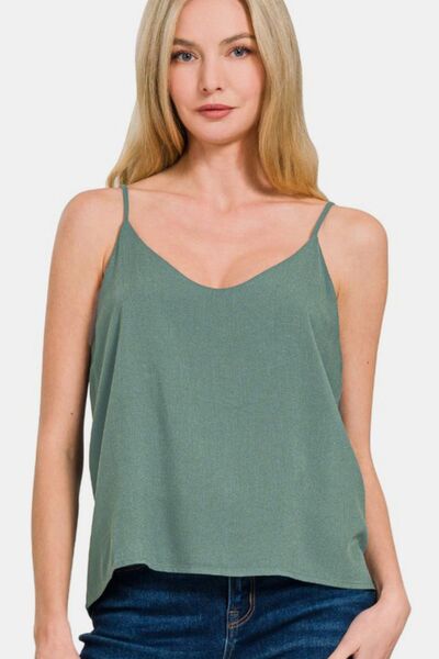 Zenana Two Layered Spaghetti Strap Cami - Post & Poppy