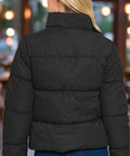 Zenana Zip Up Turtleneck Puffer Jacket with Pockets - Post & Poppy