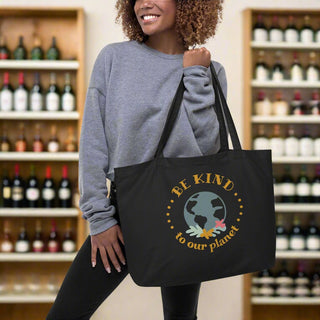 Be Kind to Our Planet Organic Cotton Tote Bag – Eco - Friendly Reusable Grocery Bag - Post & Poppy