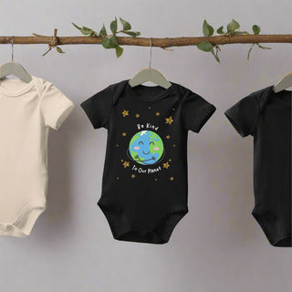 Be Kind to Our Planet Baby Onesie – Organic Cotton, Eco - Friendly - Post & Poppy