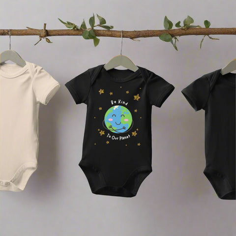 Be Kind to Our Planet Baby Onesie – Organic Cotton, Eco - Friendly - Post & Poppy