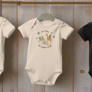 "Be Kind to Every Kind" – Organic Cotton Baby Animal Onesie - Post & Poppy