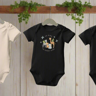 "Be Kind to Every Kind" – Organic Cotton Baby Animal Onesie - Post & Poppy