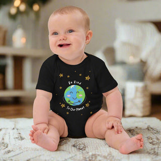 Be Kind to Our Planet Baby Onesie – Organic Cotton, Eco - Friendly - Post & Poppy