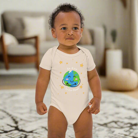 Be Kind to Our Planet Baby Onesie – Organic Cotton, Eco - Friendly - Post & Poppy