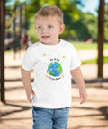 "Be Kind to Our Planet" White Cotton Toddler Graphic Tee - Post & Poppy