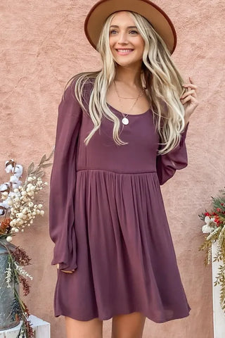 Square neckline and lace back detail on button-down dress