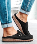 Round Toe Low Heel Buckle Loafers - Post & Poppy