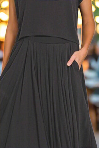 Woven Gauze Crop Top & Skirt Set - Post & Poppy