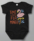 “Time to Flamingle” Baby Onesie – Soft Cotton Infant One - Piece for Girls & Boys - Post & Poppy