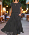 Woven Gauze Crop Top & Skirt Set - Post & Poppy