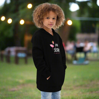 Little Sister Kids Hoodie – Flamingo Graphic Fleece Sweatshirt - Post & Poppy