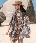 3 - Piece Printed Bra, Cover - Up, and Shorts Set - Post & Poppy