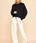 Davi & Dani Drop Shoulder Long Sleeve Hooded Sweater - Post & Poppy