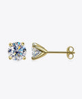 925 Sterling Silver 1 Carat Moissanite 4 - Prong Stud Earrings - Post & Poppy