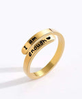 925 Sterling Silver Engraved Bypass Ring - Post & Poppy