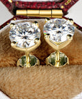 925 Sterling Silver 1 Carat Moissanite 4 - Prong Stud Earrings - Post & Poppy