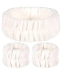2/3Pcs Bow Headband Wristband Set Towel Elastic Soft Washing Face Shower Make up Yoga Sports Skincare Headband for Women Girls - Post & Poppy