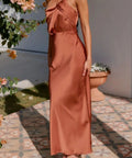 one shoulder wedding guest dress styled for formal events and special occasions