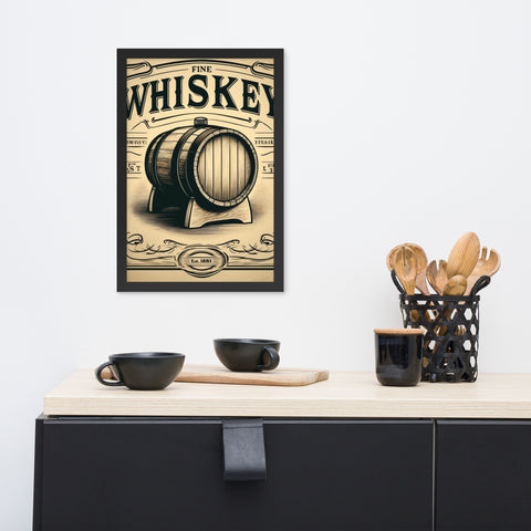 Whiskey Barrel Art Framed Poster