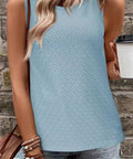 Eyelet Round Neck Tank - Post & Poppy