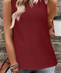 Eyelet Round Neck Tank - Post & Poppy