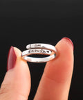925 Sterling Silver Engraved Bypass Ring - Post & Poppy