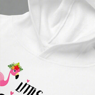 Little Sister Kids Hoodie – Flamingo Graphic Fleece Sweatshirt - Post & Poppy
