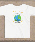 "Be Kind to Our Planet" White Cotton Toddler Graphic Tee - Post & Poppy