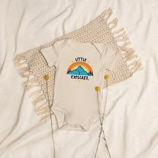 "Little Explorer" Baby Onesie – 100% Certified Organic Cotton Bodysuit - Post & Poppy