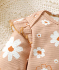 Daisy Ruffle Baby Outfit – Floral Bodysuit, Bloomers & Headband Set - Post & Poppy