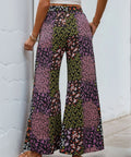 Boho Floral Patchwork Wide - Leg Pants – Lightweight High Waist Summer Trousers - Post & Poppy