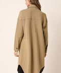 French Terry Longline Shacket - Post & Poppy