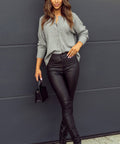 Women's Openwork Button Down Cardigan – Lightweight Long Sleeve Sweater - Post & Poppy