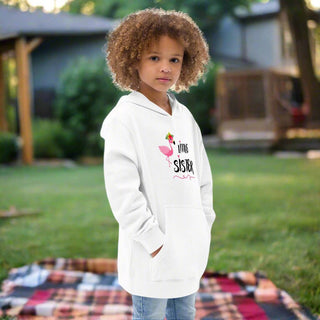Little Sister Kids Hoodie – Flamingo Graphic Fleece Sweatshirt - Post & Poppy
