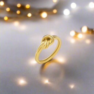 Titanium Steel Knot Ring - 18K Gold and Silver Plated - Post & Poppy