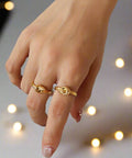 Titanium Steel Knot Ring - 18K Gold and Silver Plated - Post & Poppy